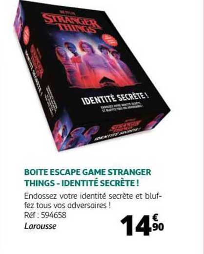 boite escape game stranger things - identité secrète !