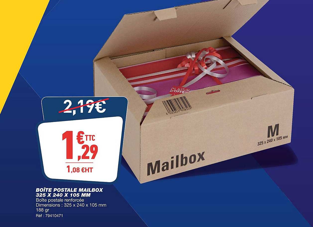 boîte postale mailbox 325 x 240 x 105 mm