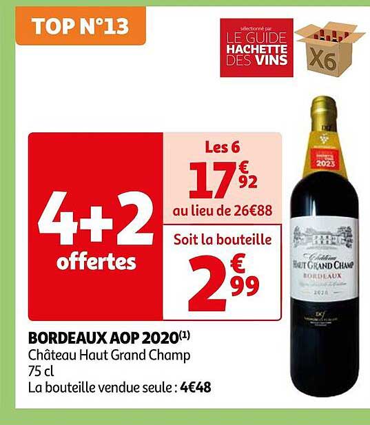 bordeaux aop 2020 château haut grand champ