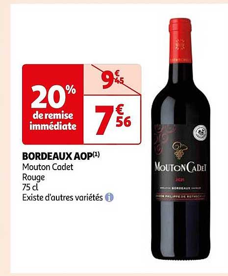 bordeaux aop mouton cadet rouge