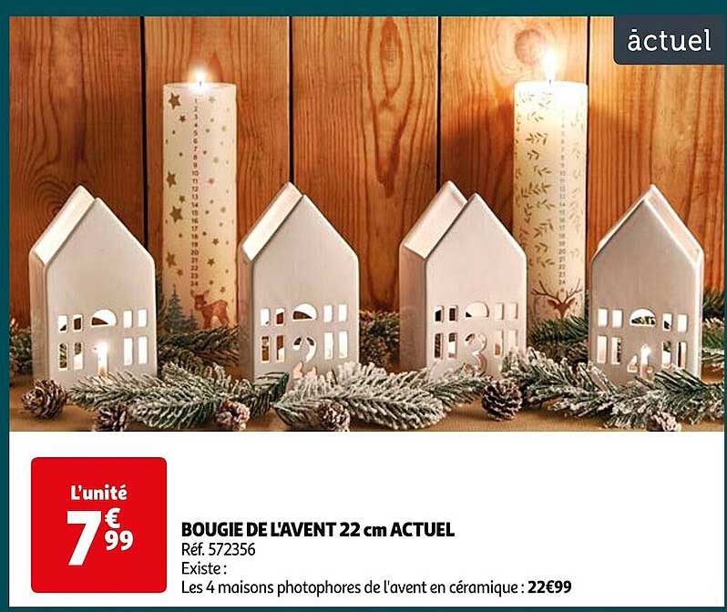 bougie de l'avent 22 cm actuel