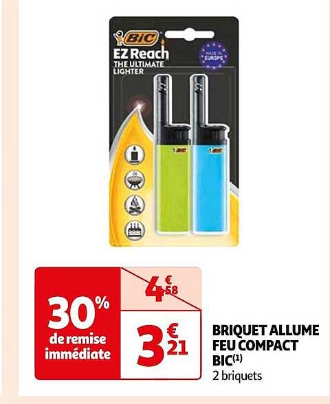 briquet allume feu compact bic