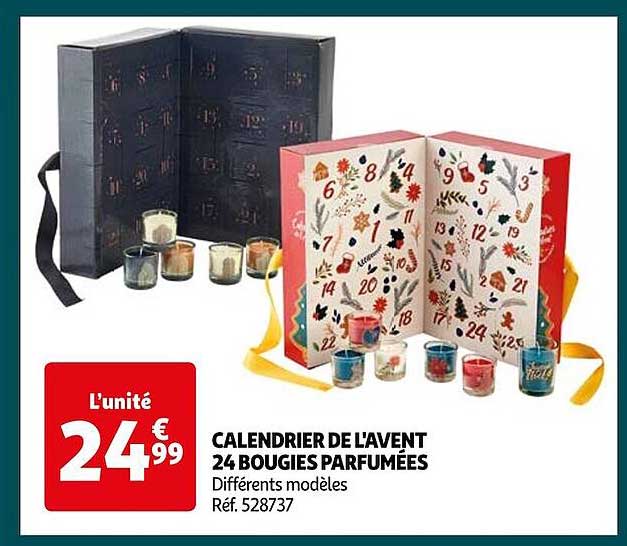 calendrier de l'avent 24 bougies parfumées