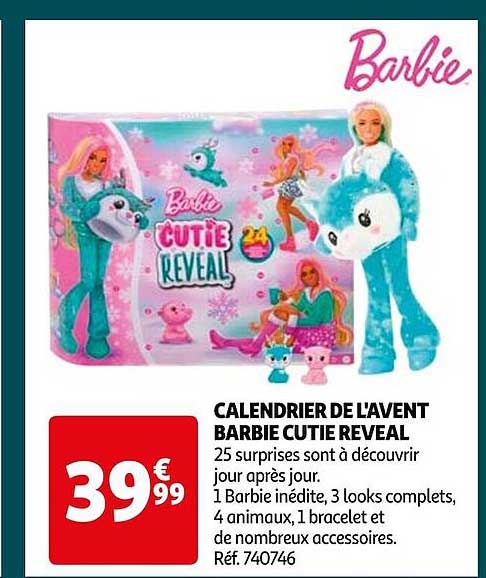 calendrier de l'avent barbie cutie reveal