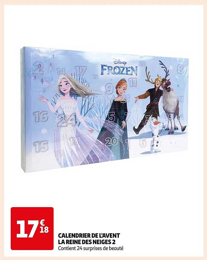 calendrier de l'avent la reine des neiges 2