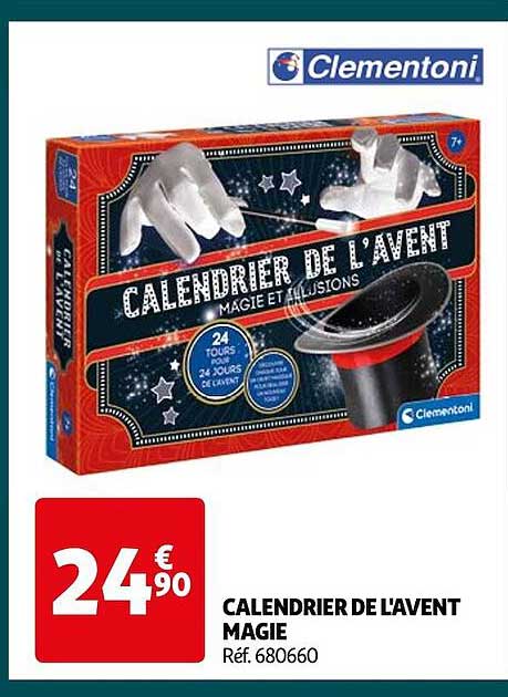 calendrier de l'avent magie clementoni