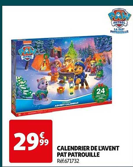 calendrier de l'avent pat patrouille