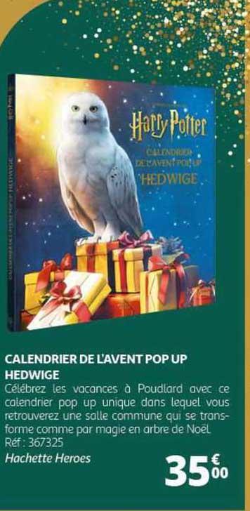 calendrier de l'avent pop up hedwige