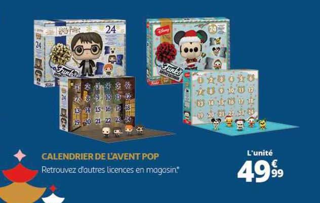 calendrier de l'avent pop