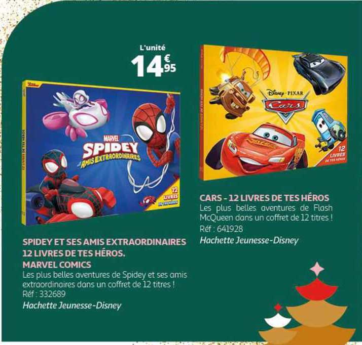 cars - 12 livres de tes héros ou spidey et ses amis extraordinaires marvel comics