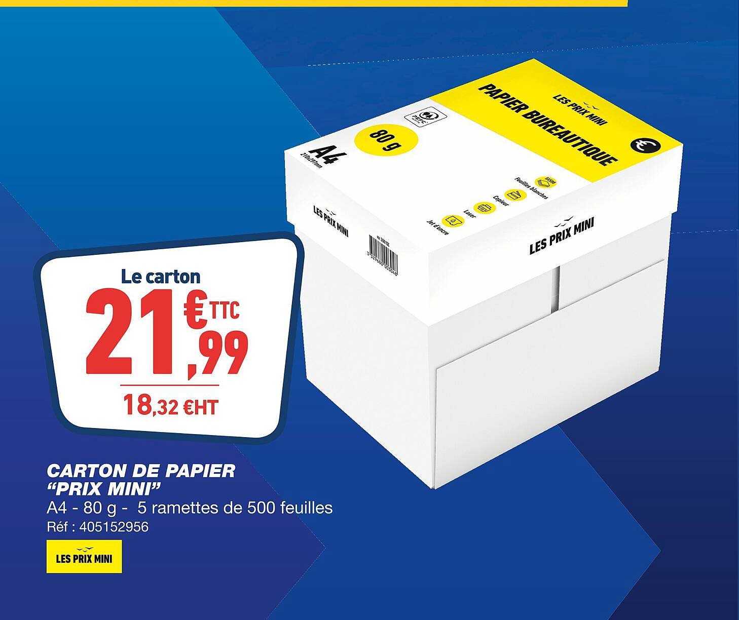 carton de papier "prix mini"