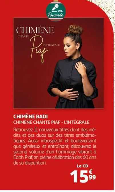 chimène badi chimène chante piaf - l'intégrale