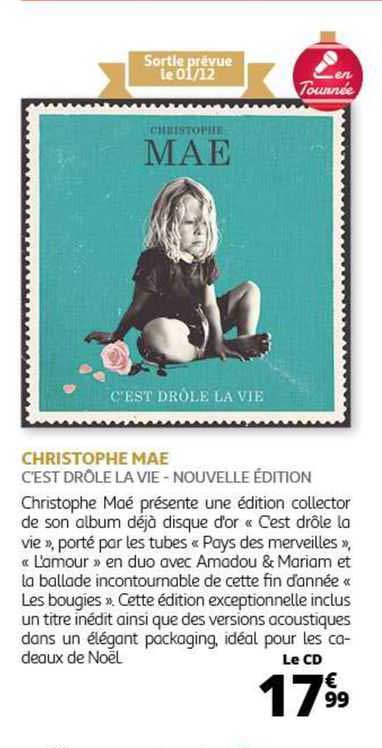 christophe mae c'est drôle la vie - nouvelle édition