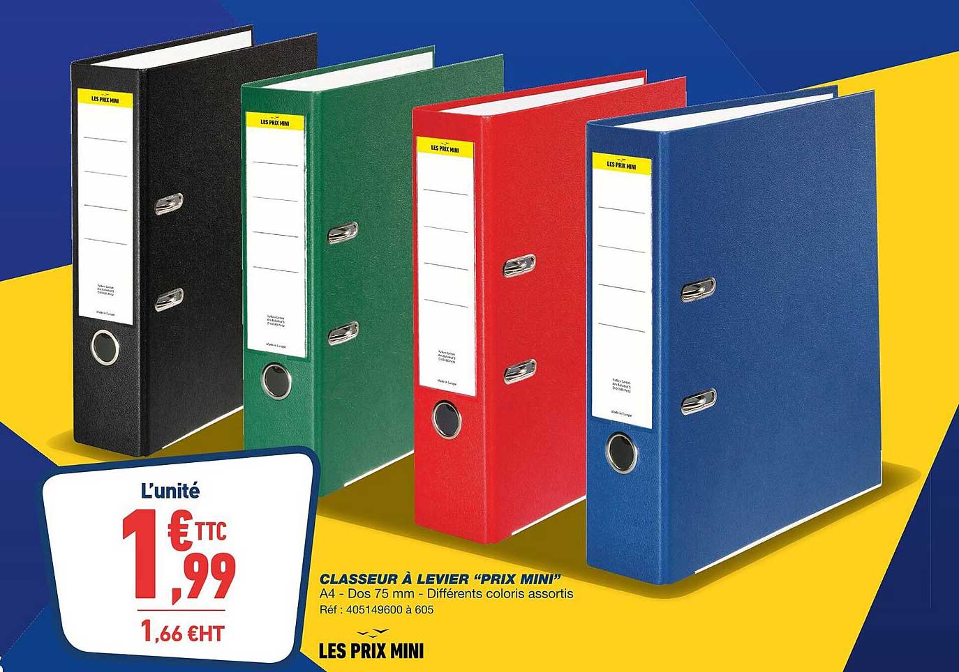 classeur à levier "prix mini"