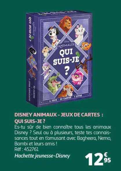 Disney Animaux - Jeux De Cartes : Qui Suis-je ?