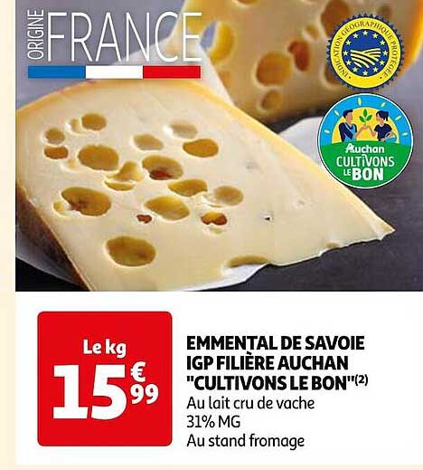 emmental de savoie igp filière auchan "cultivons le bon"
