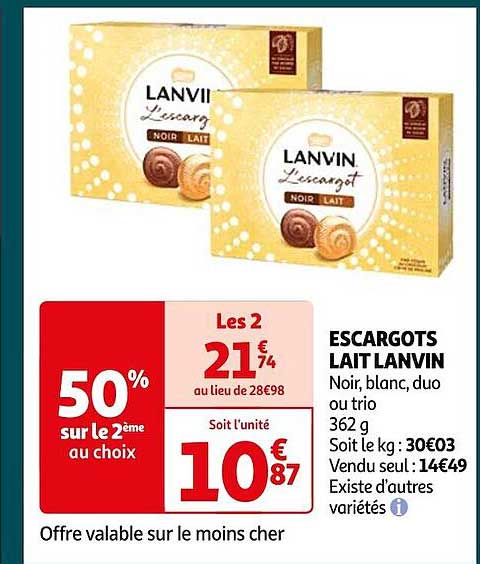 Escargots Lait Lanvin