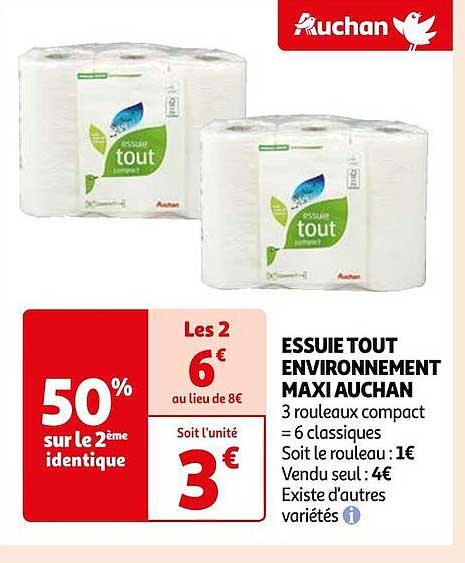 essuie tout environnement maxi auchan