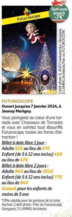futuroscope ouver jusqu'au 7 janvier 2024, à jounay marigny