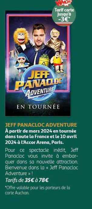 jeff panacloc adventure en tournée