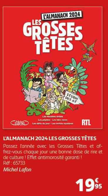 l'almanach 2024 les grosses têtes