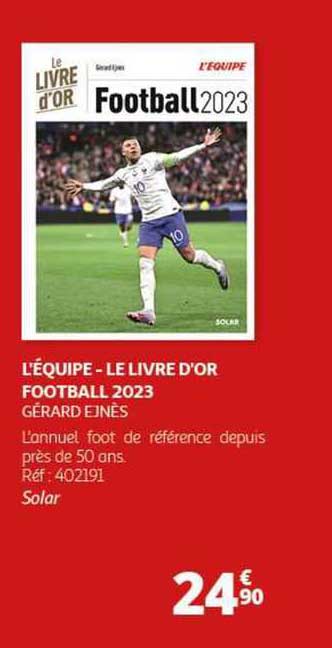 l'équipe - le livre d'or football 2023 - gérard ejnès