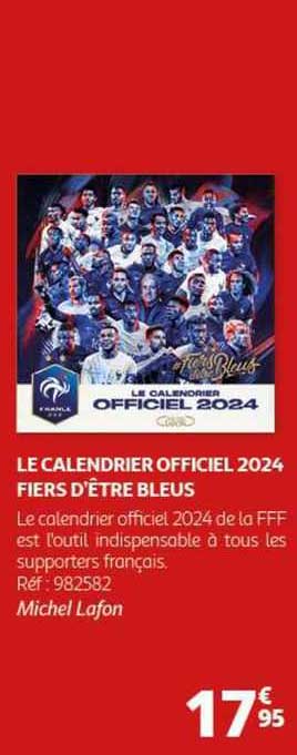 le calendrier officiel 2024 fiers d'être bleus