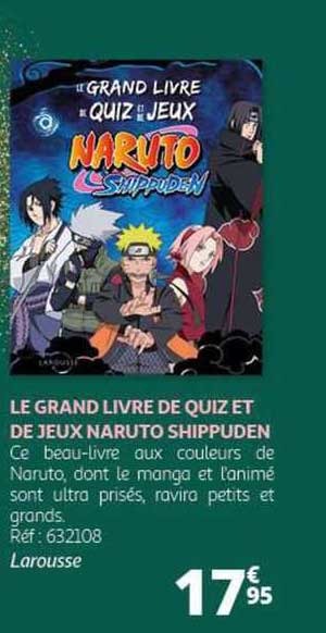 le grand livre de quiz et de jeux naruto shippuden