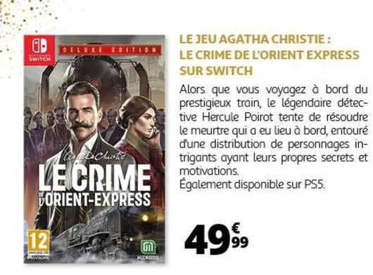 le jeu agatha christie : le crime de l'orient express sur switch
