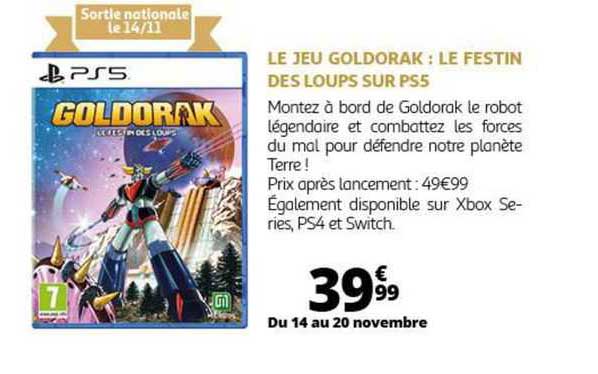 le jeu goldorak : le festin des loups sur ps5