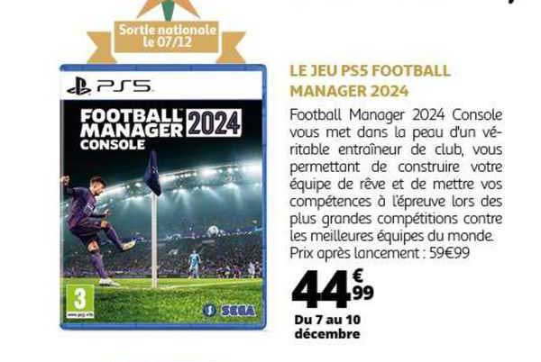 le jeu ps5 football manager 2024