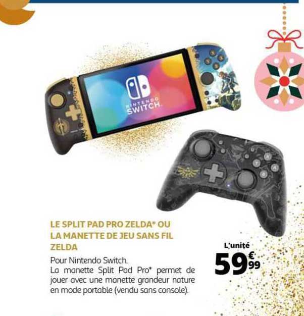 le split pad pro zelda ou la manette de jeu sans fil zelda