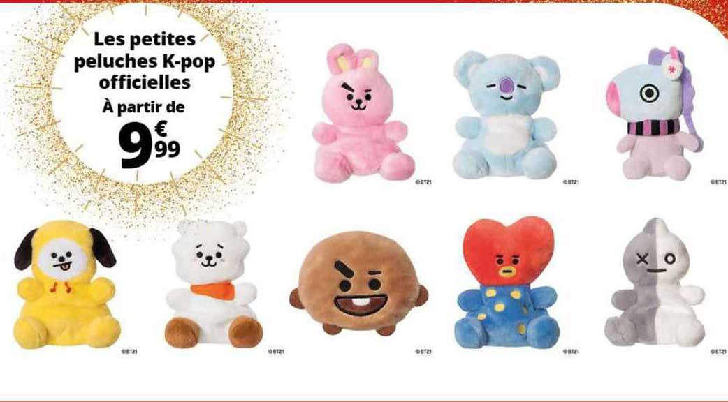 les petites peluches k-pop officielles