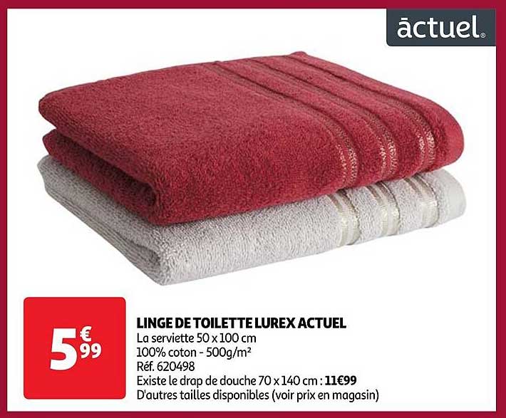 linge de toilette lurex actuel