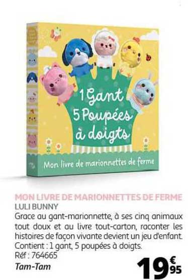 mon livre de marionettes de ferme luli bunny