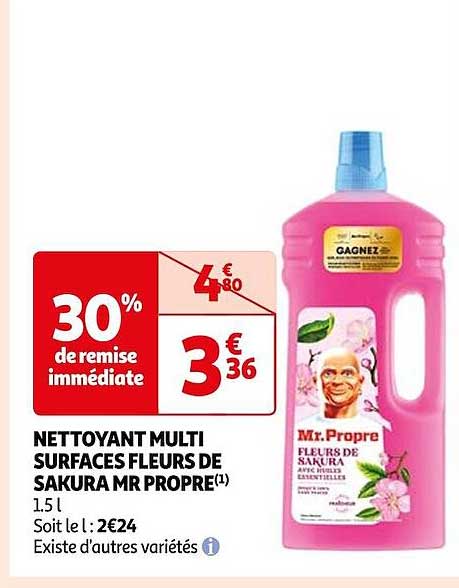 nettoyant multi surfaces fleurs de sakura mr propre