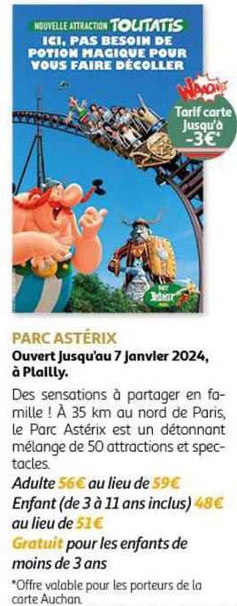parc astérix ouvert jusqu'au 7 janvier 2024, à plailly
