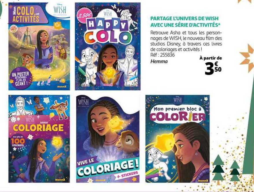 partage l'univers de wish avec une série d'activités