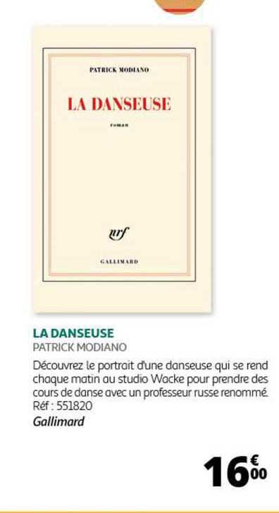 patrick modiano - la danseuse