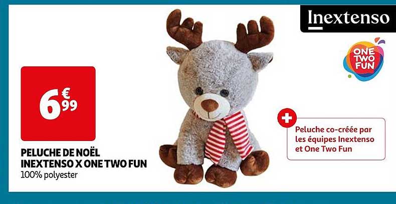 peluche de noël inextenso x one two fun