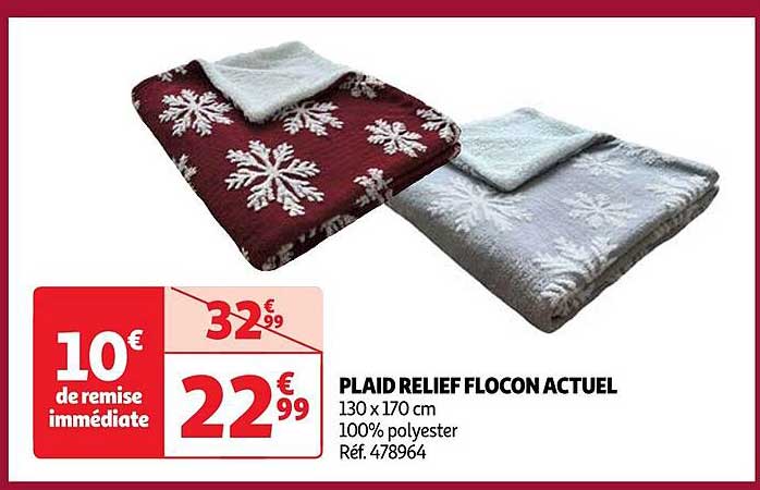 plaid relief flocon actuel