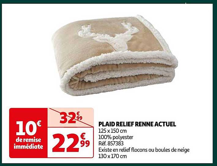 plaid relief renne actuel