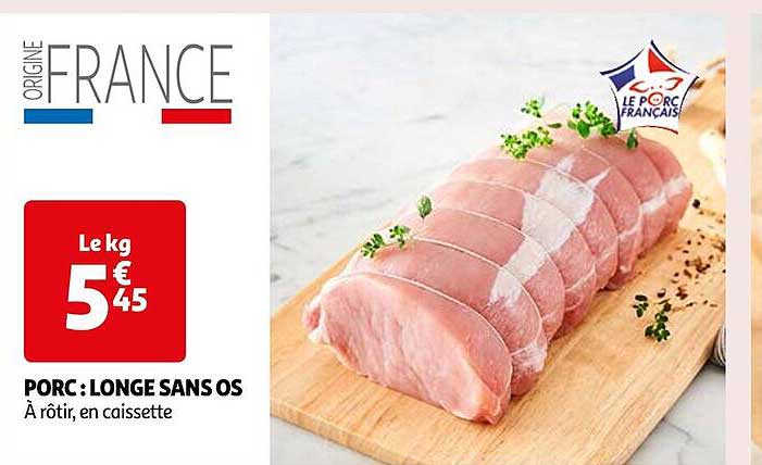 Porc : Longe Sans Os