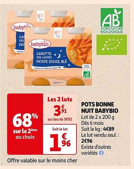 pots bonne nuit babybio