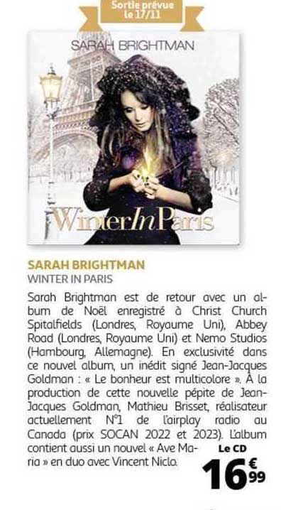 sarah brightman winter in paris