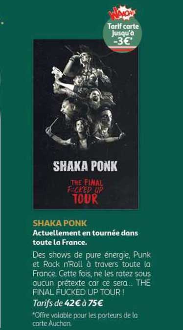 shaka ponk actuellement en tournée dans toute la france