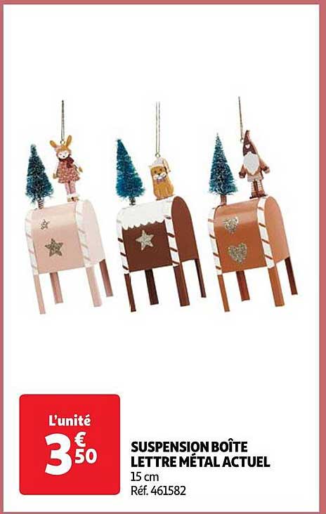 suspension boîte lettre métal actuel