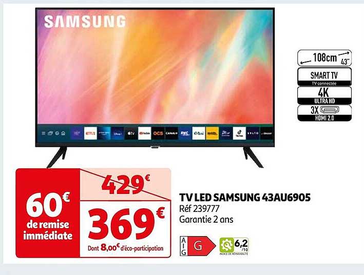 Tv Led Samsung 43au6905