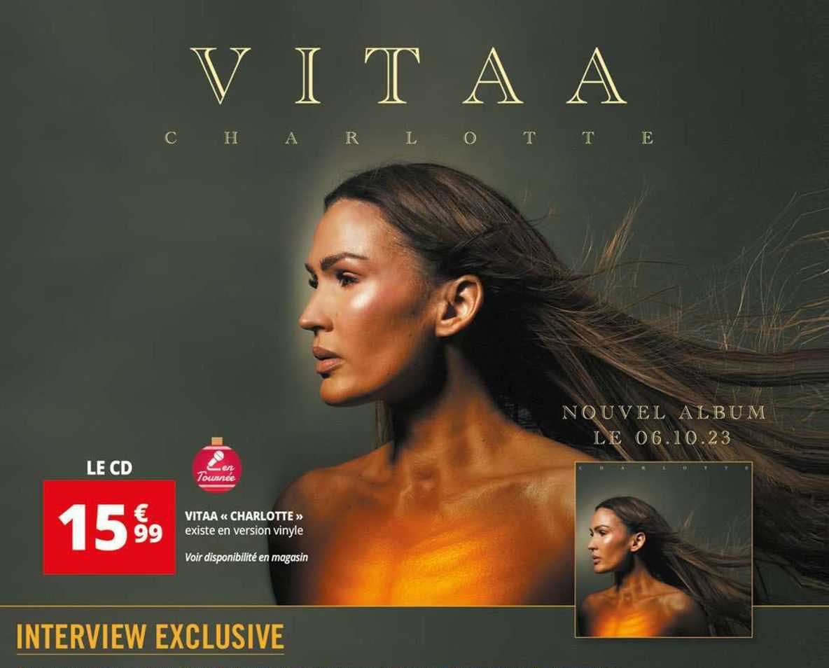 vitaa "charlotte" existe en version vinyle nouvel album le 06.10.23