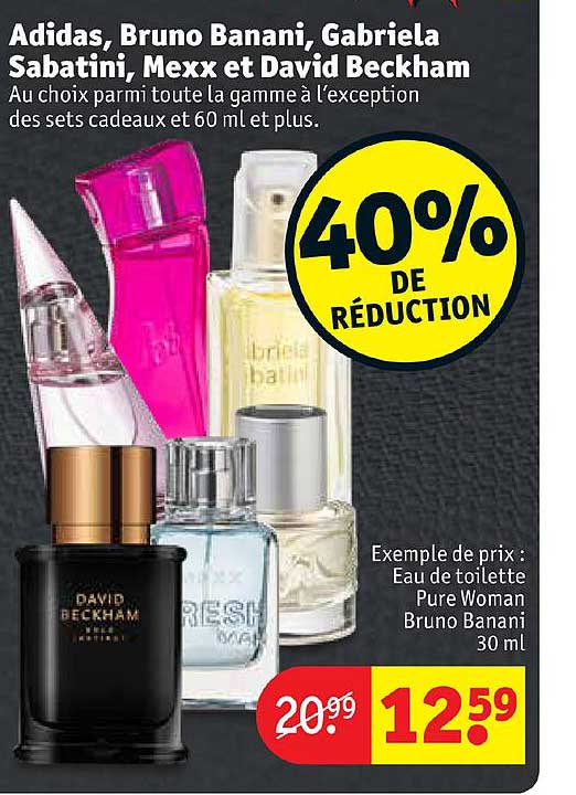 adidas, bruno banani, gabriela sabatini, mexx et david beckham